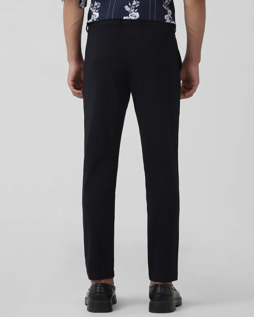 Classic Daily Slim-Fit Straight-Leg Navy Trousers