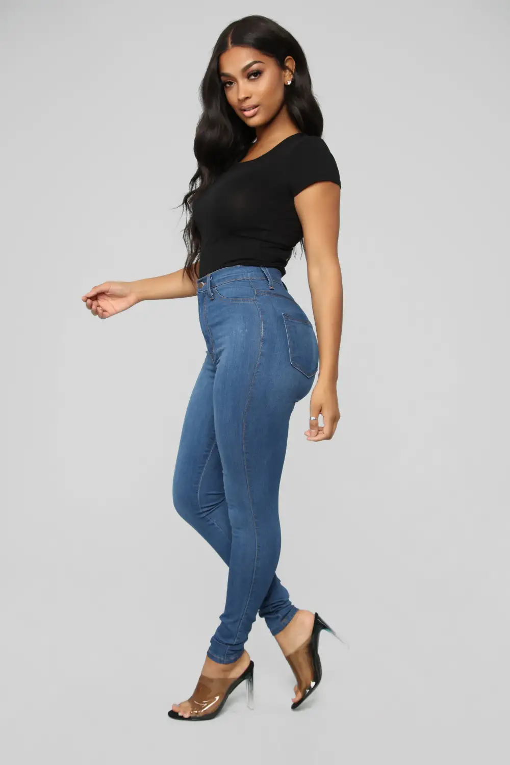 Sabrina Crew Neck Tee - Black