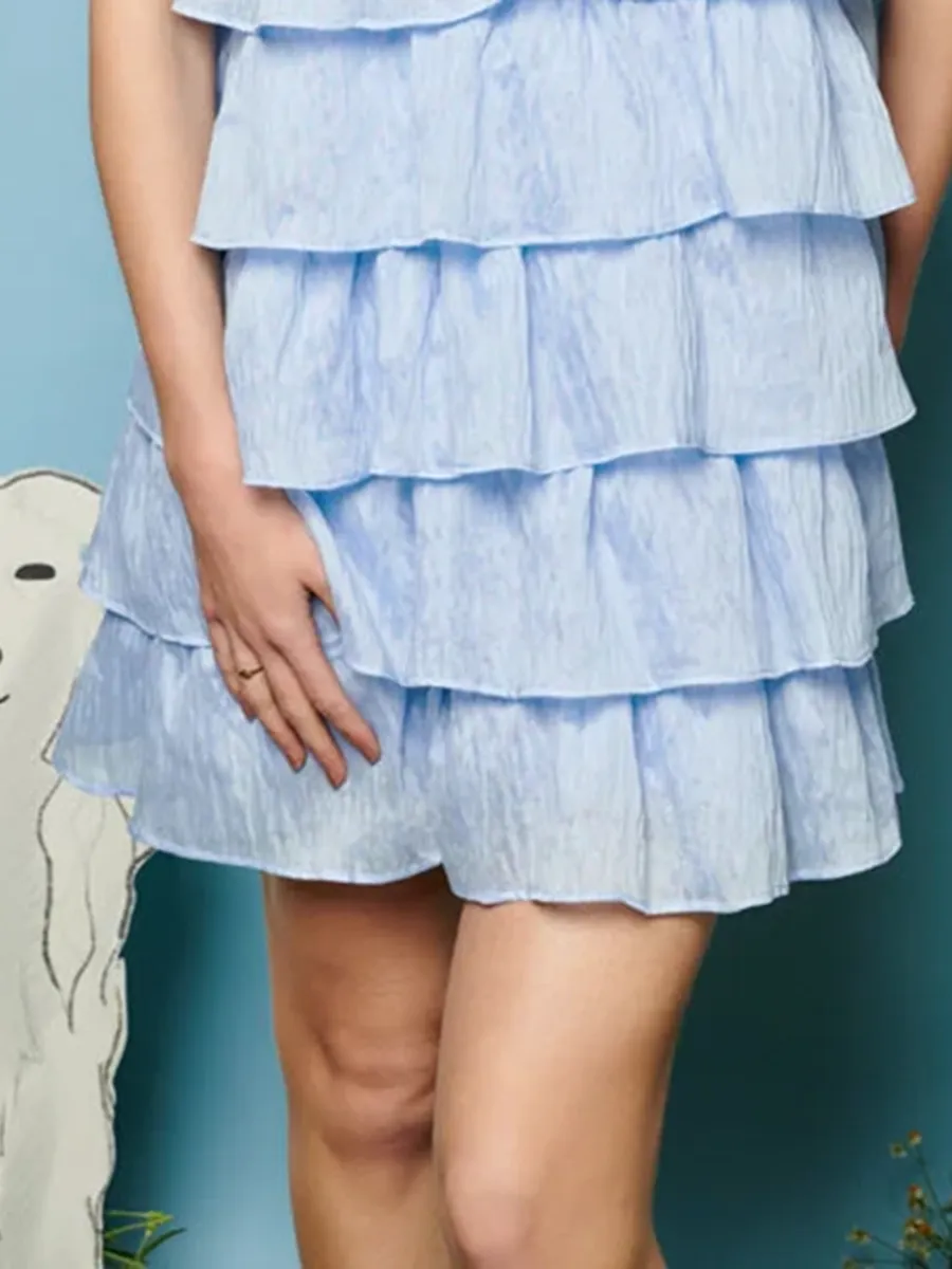 Modern Elegance Ruffle Mini Dress