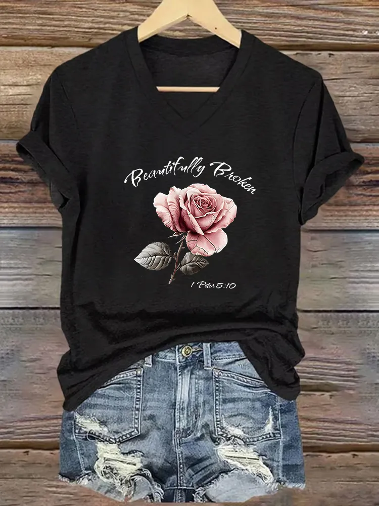 Women's Exquisite And Proud Rose Short-Sleeved T-Shirt