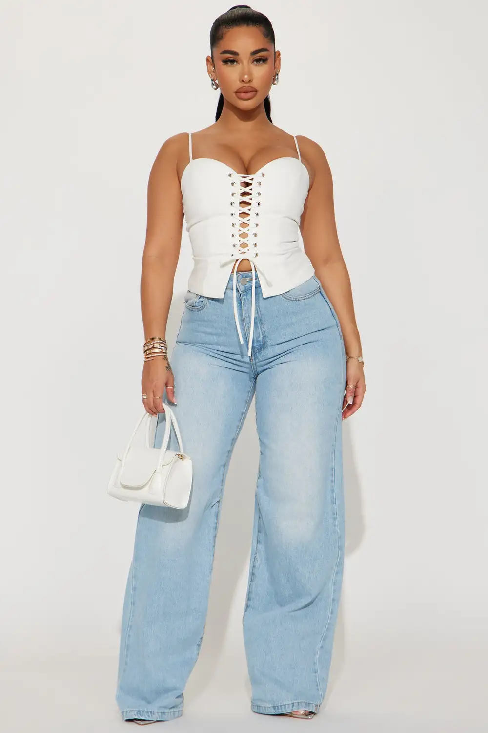 Take Me Out Corset Top - Off White