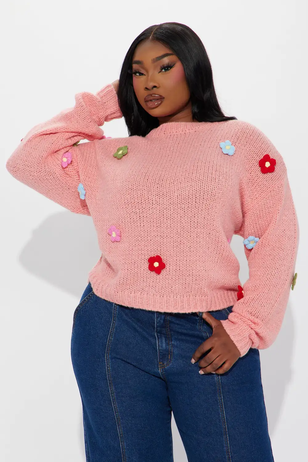 In Season Sweater - Pink/combo
