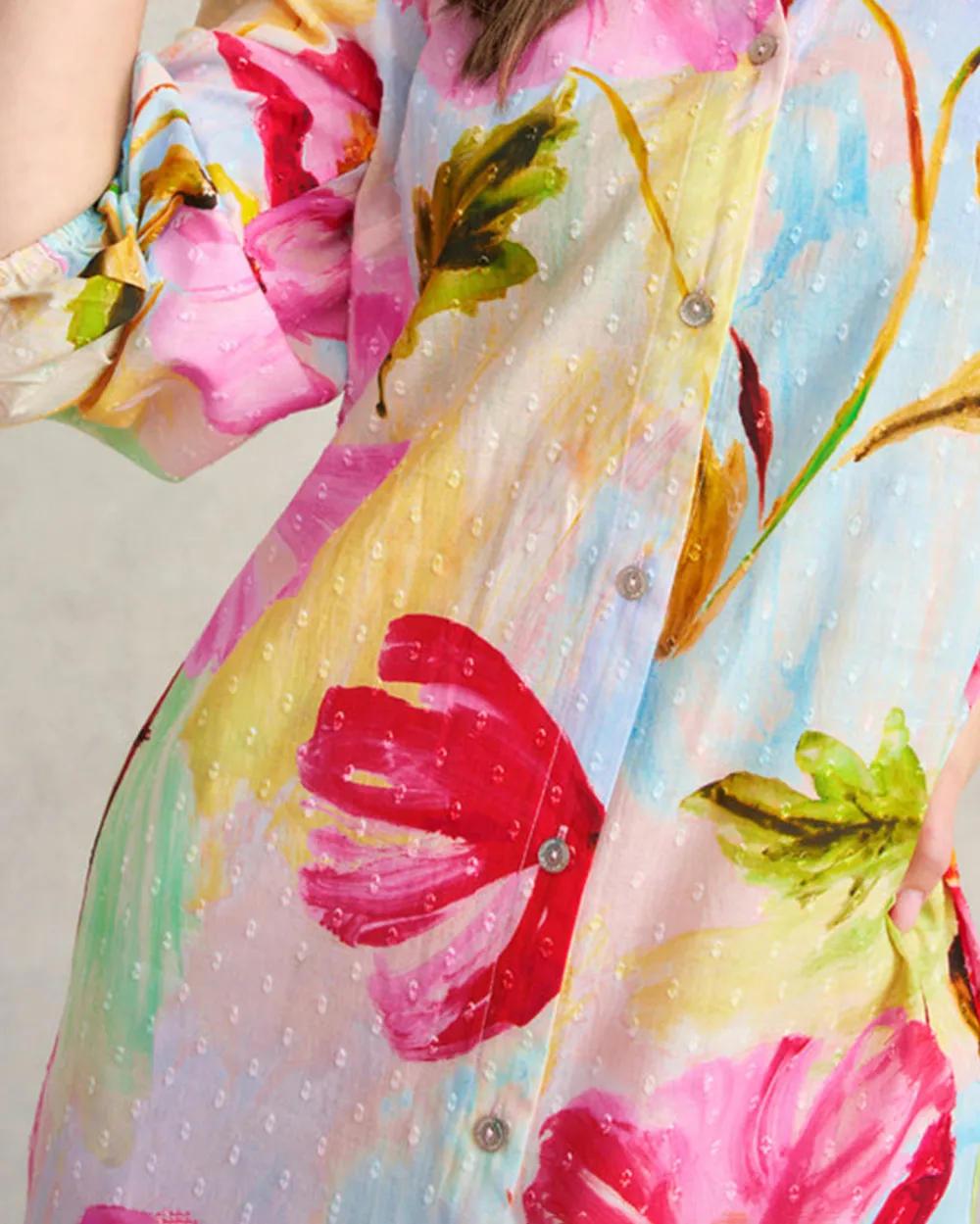 Printed Cotton Shirt Dress