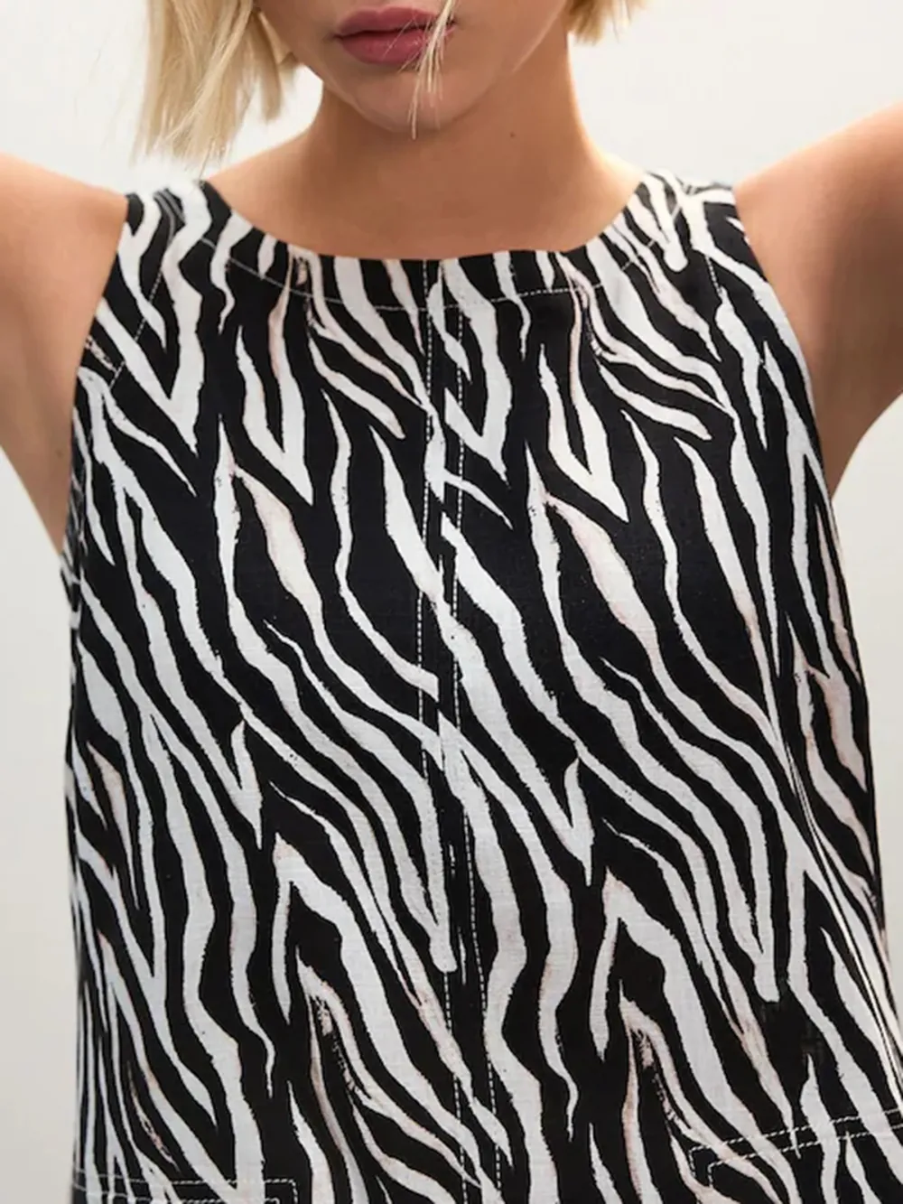 Daily Comfortable Linen Slim Dress T-Shirt Dress