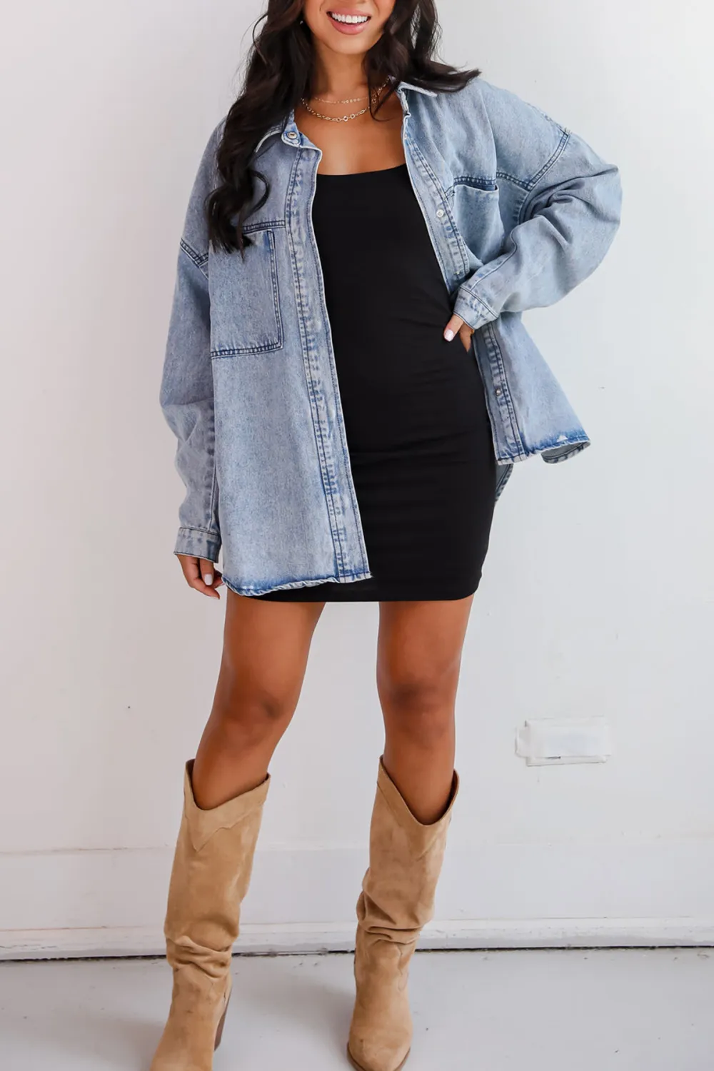 Trending Moment Light Wash Denim Jacket