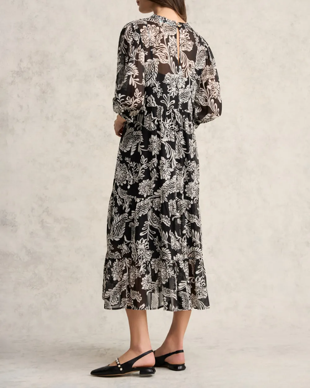 Printed Tiered Dress