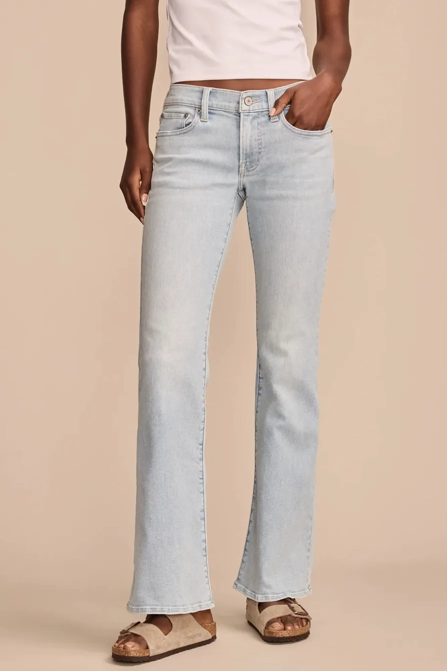 Sunny Drive Wash Mid Rise Sweet Flare