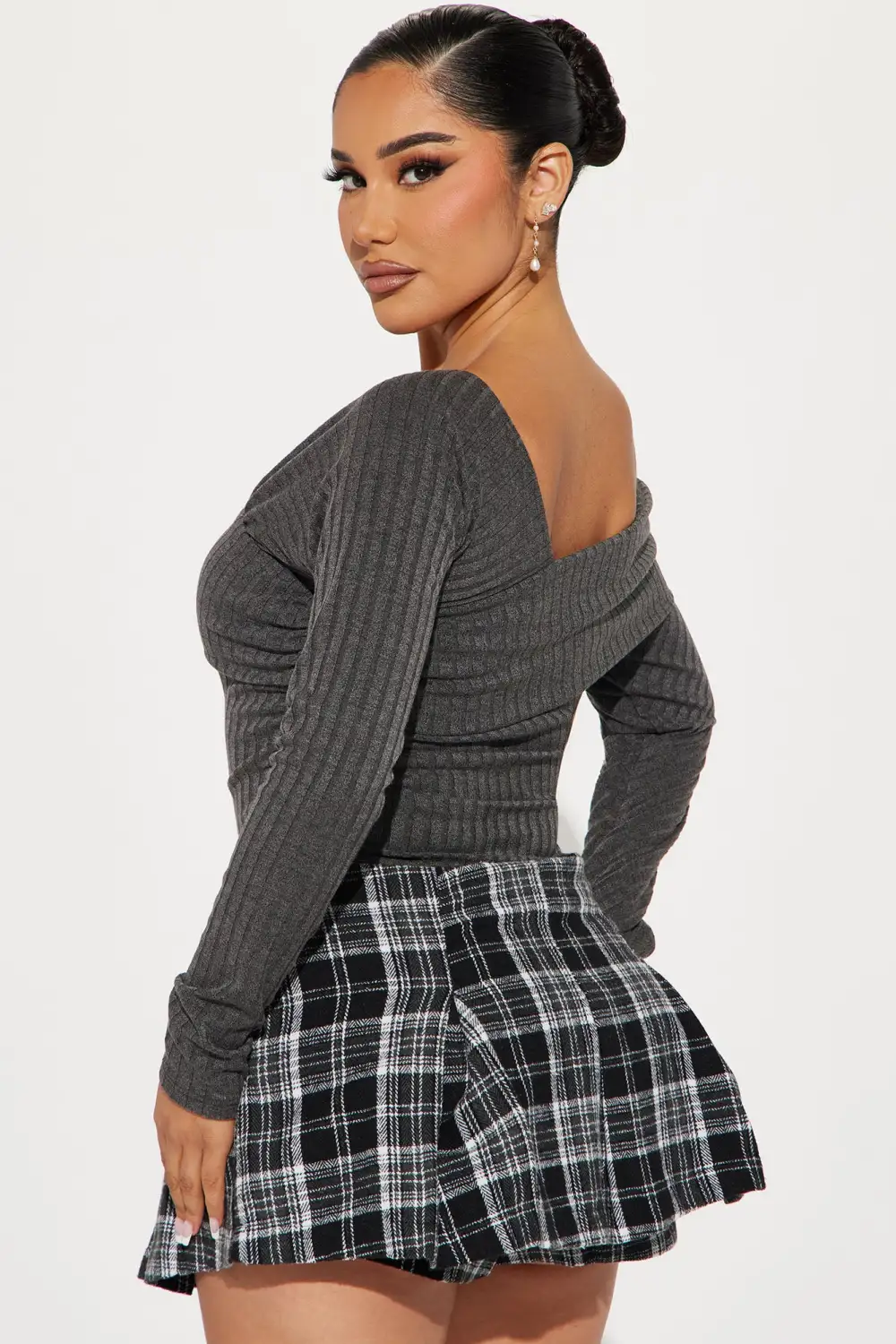 Effina One Shoulder Bodysuit - Grey