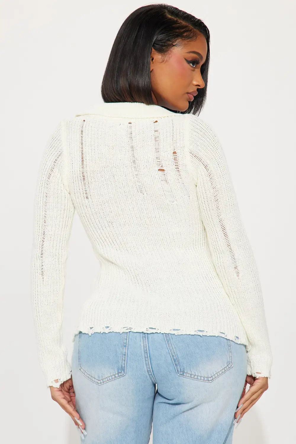 Only Fun And Games Sweater Top - Ivory