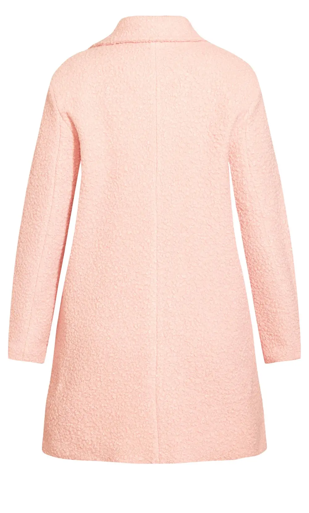 Evans Pink Boucle City Coat