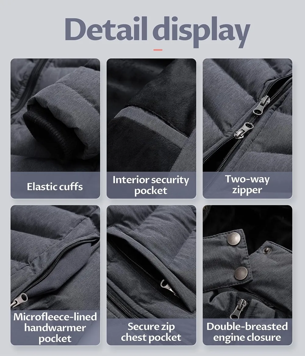 US Women's Winter Hooded Coat Waterproof Warm Long Puffer Jacket Parka