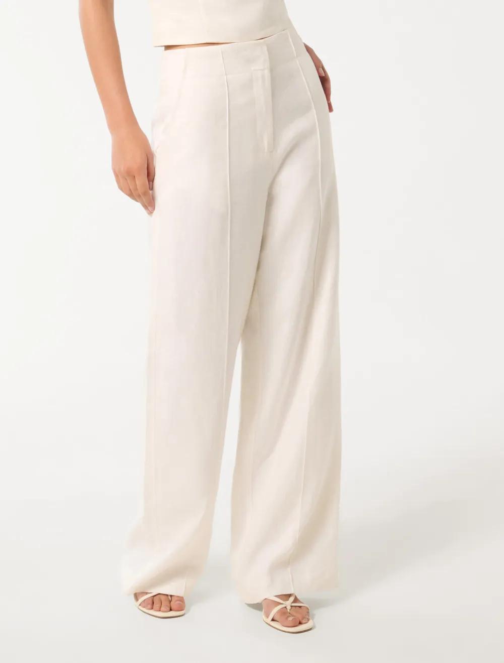 Linen Wide-Leg Pants