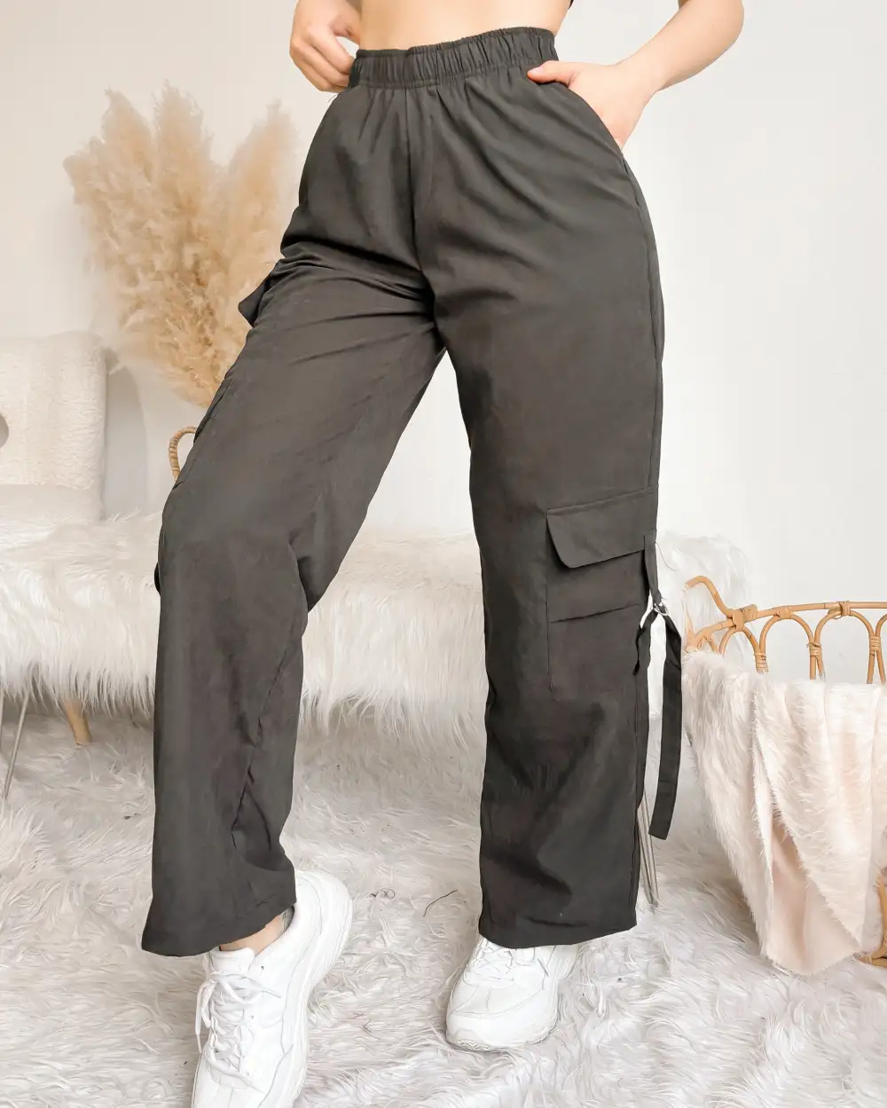 HAILEY SUEDE CARGO PANTS