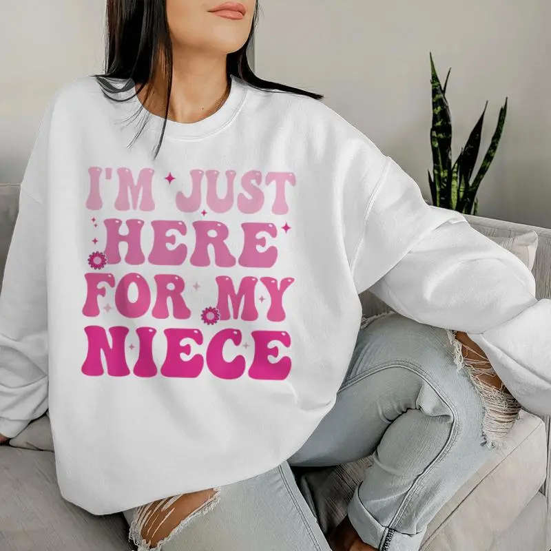 Aunt Life Auntie Groovy I'm Just Here For My Niece Women Sweatshirt