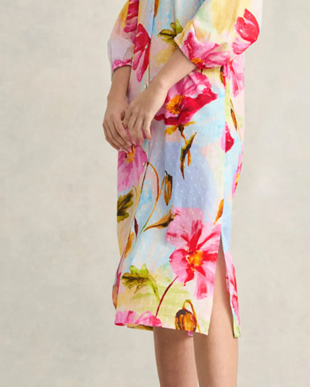 Printed Cotton Shirt Dress