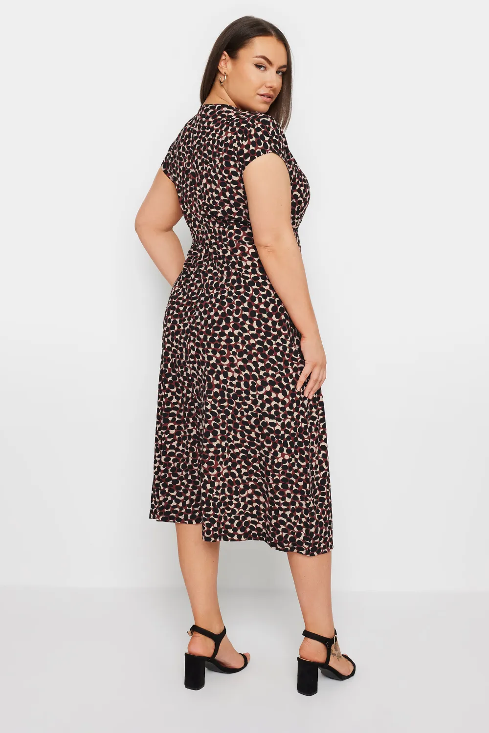 YOURS Curve Red Spot Print Wrap Dress