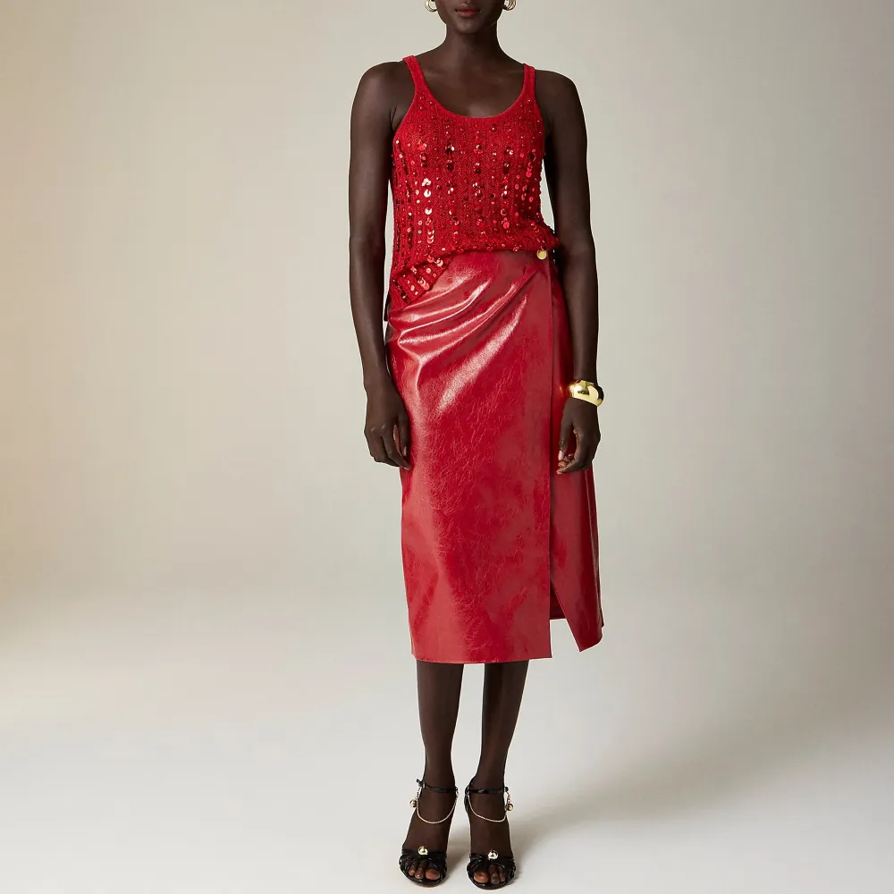 Embellished Pointelle Sweater Tank Tops