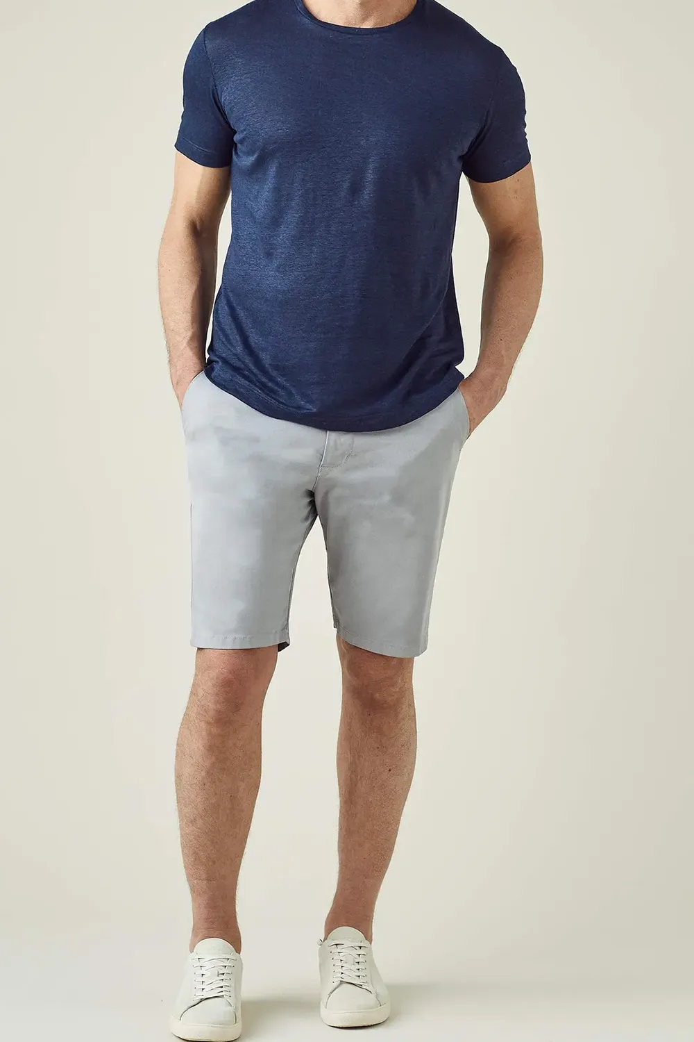 Belt Loops With Additional Central Belt Fastener Shorts