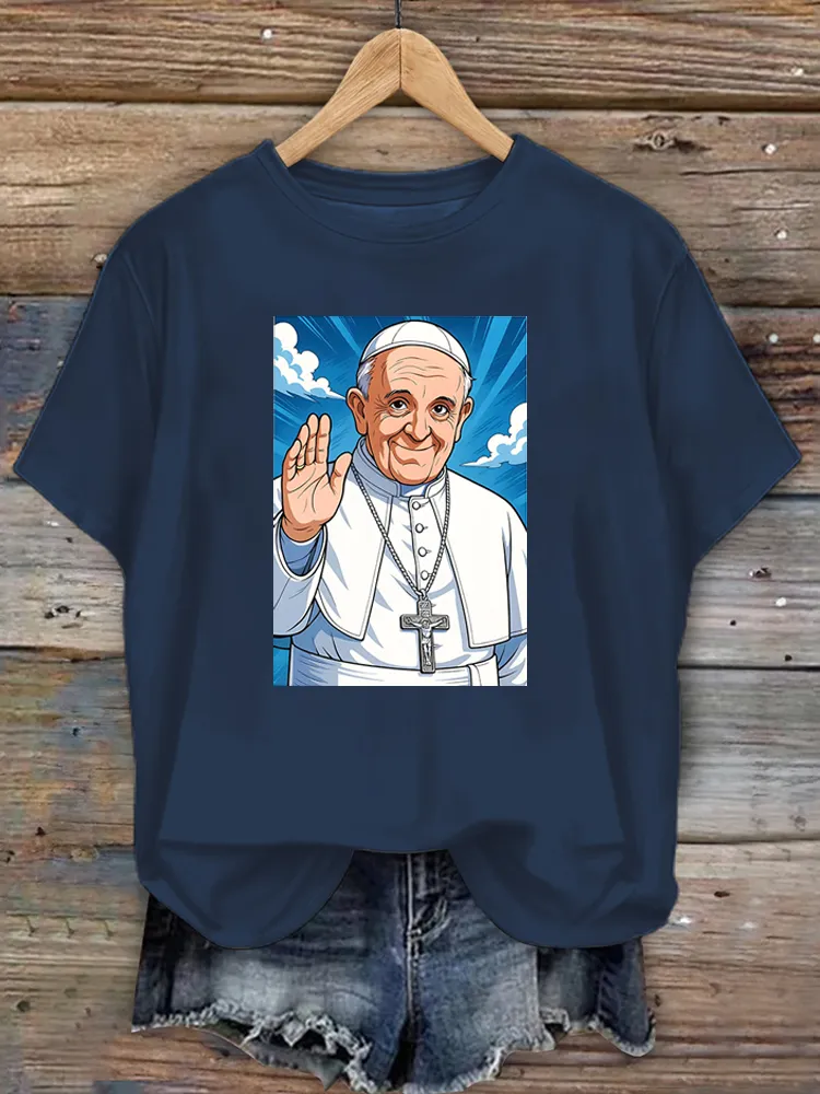 Women's Rip 1936-2025 Print Short Sleeve Round Neck Cotton T-Shirt