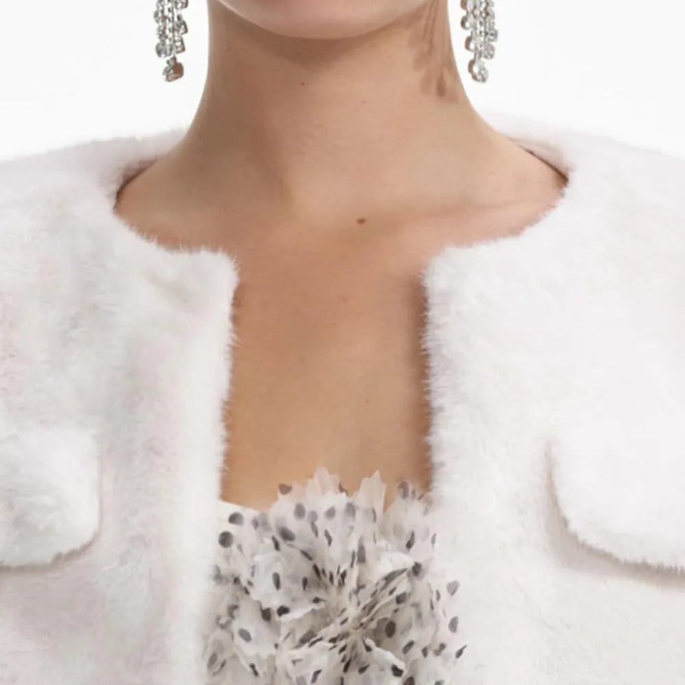 Cream Faux Fur Jacket