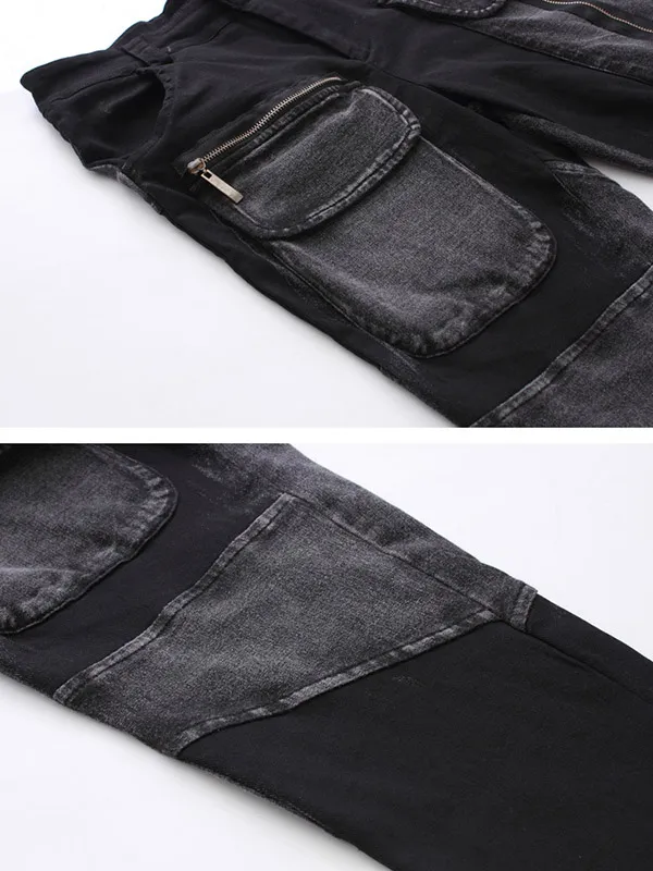 Multiple Zipper Casual Slimming Jeans Harem Pants