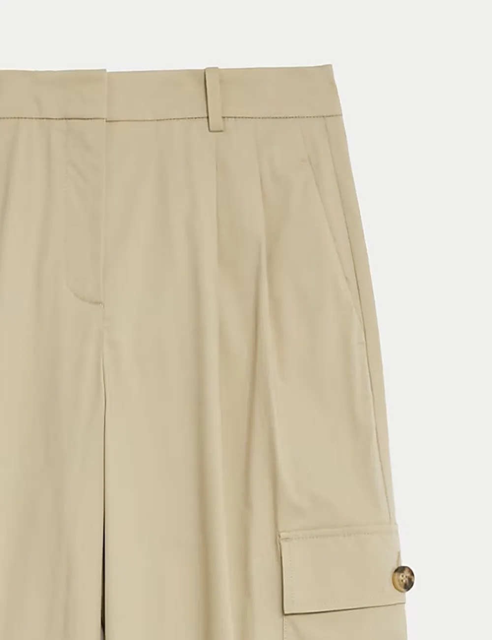 Cotton High Waisted Trousers