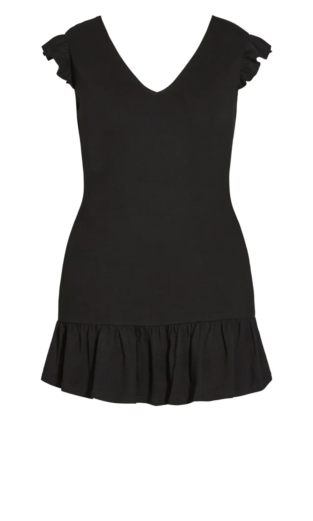 Evans Black In Ruffle Dress