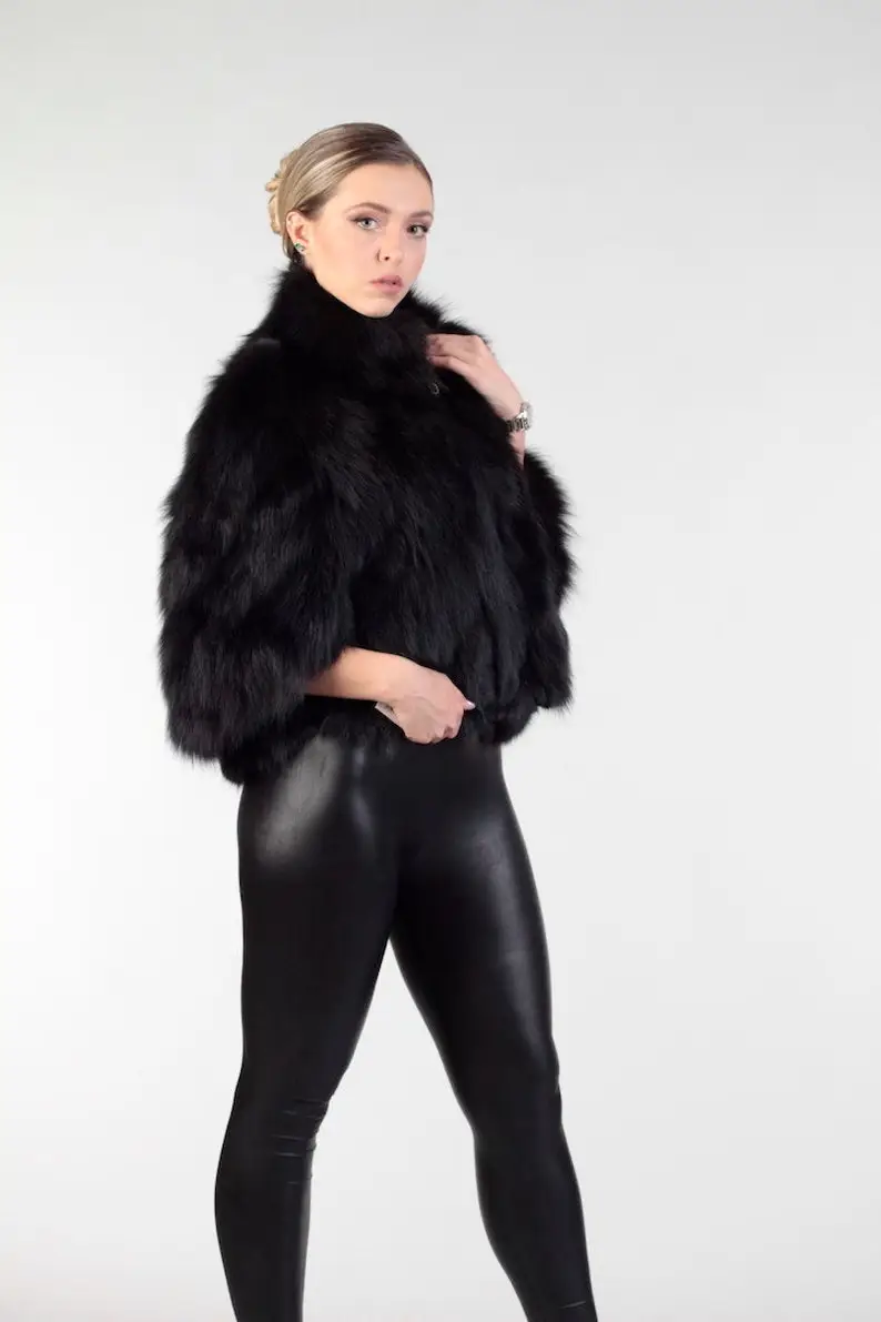 Black Fox Fur coat