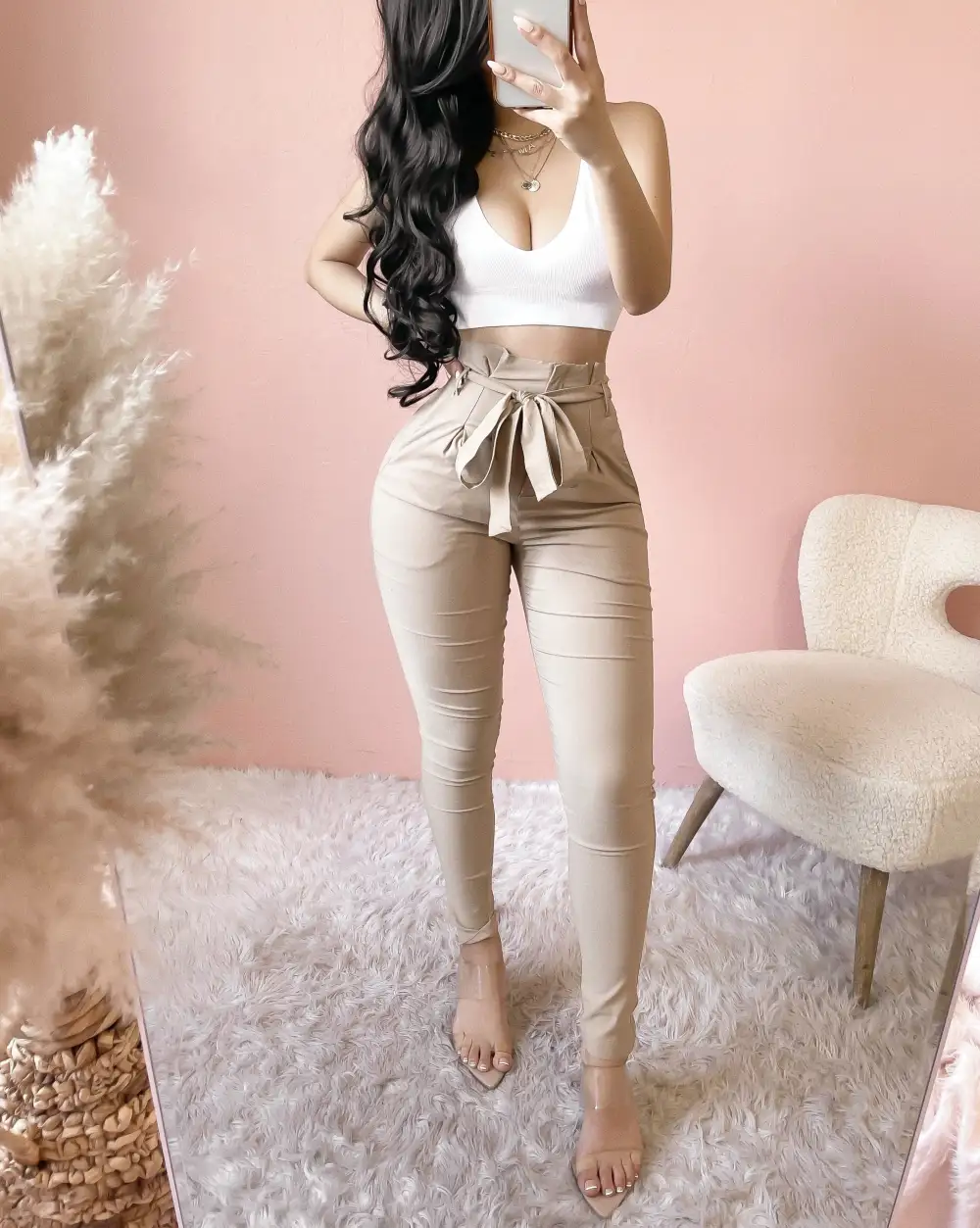 LIGHT AS A FEATHER BRALETTE TOP (RUST)