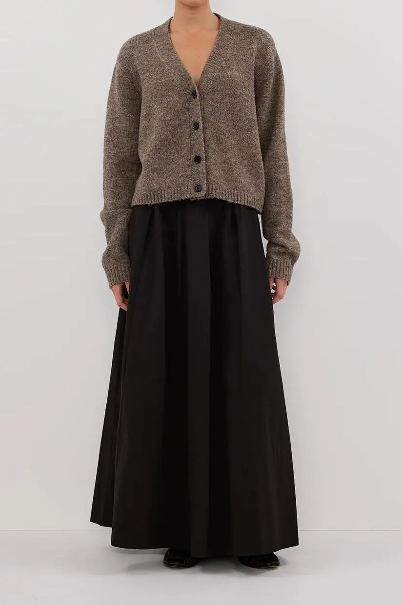 CHOC MARLE KNIT CARDIGAN