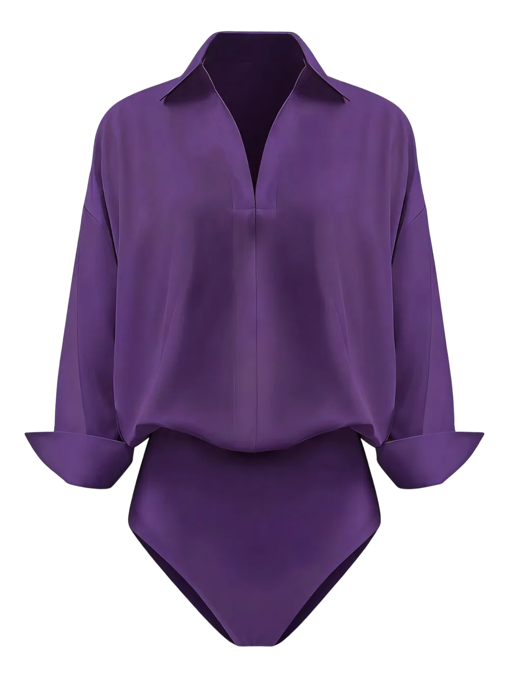 Women's Collared Long Sleeve Bodysuit