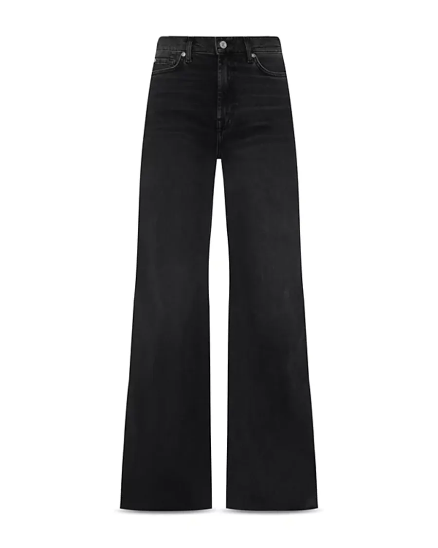 Black Daily Wide Leg Jeans