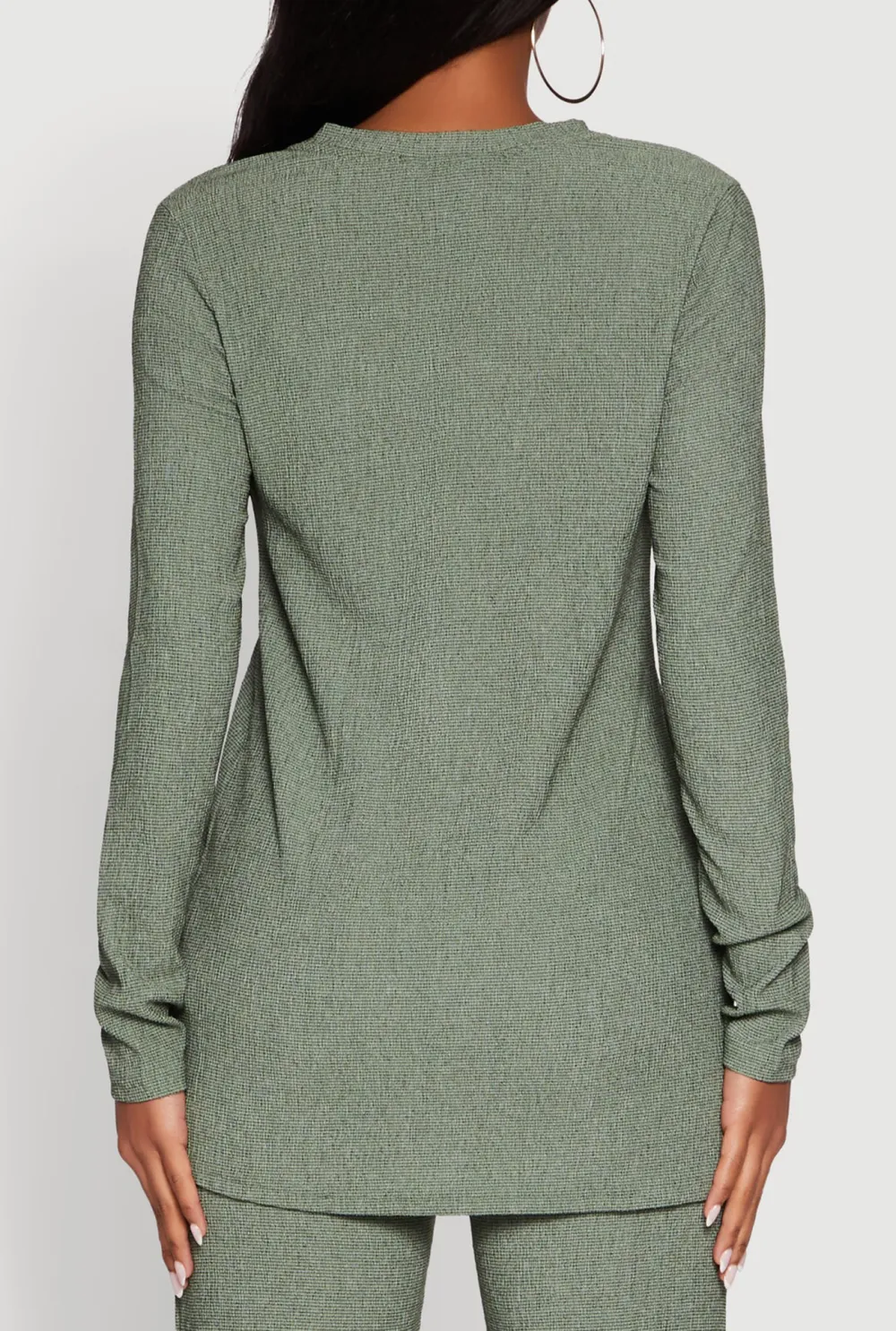 Side Slit Long Sleeved Shirt