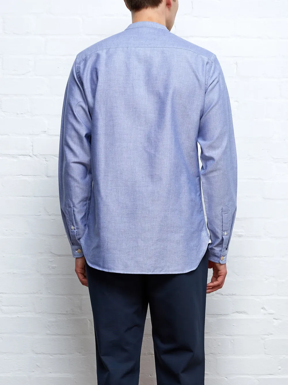 Long Sleeve Blue Organic Cotton Shirt