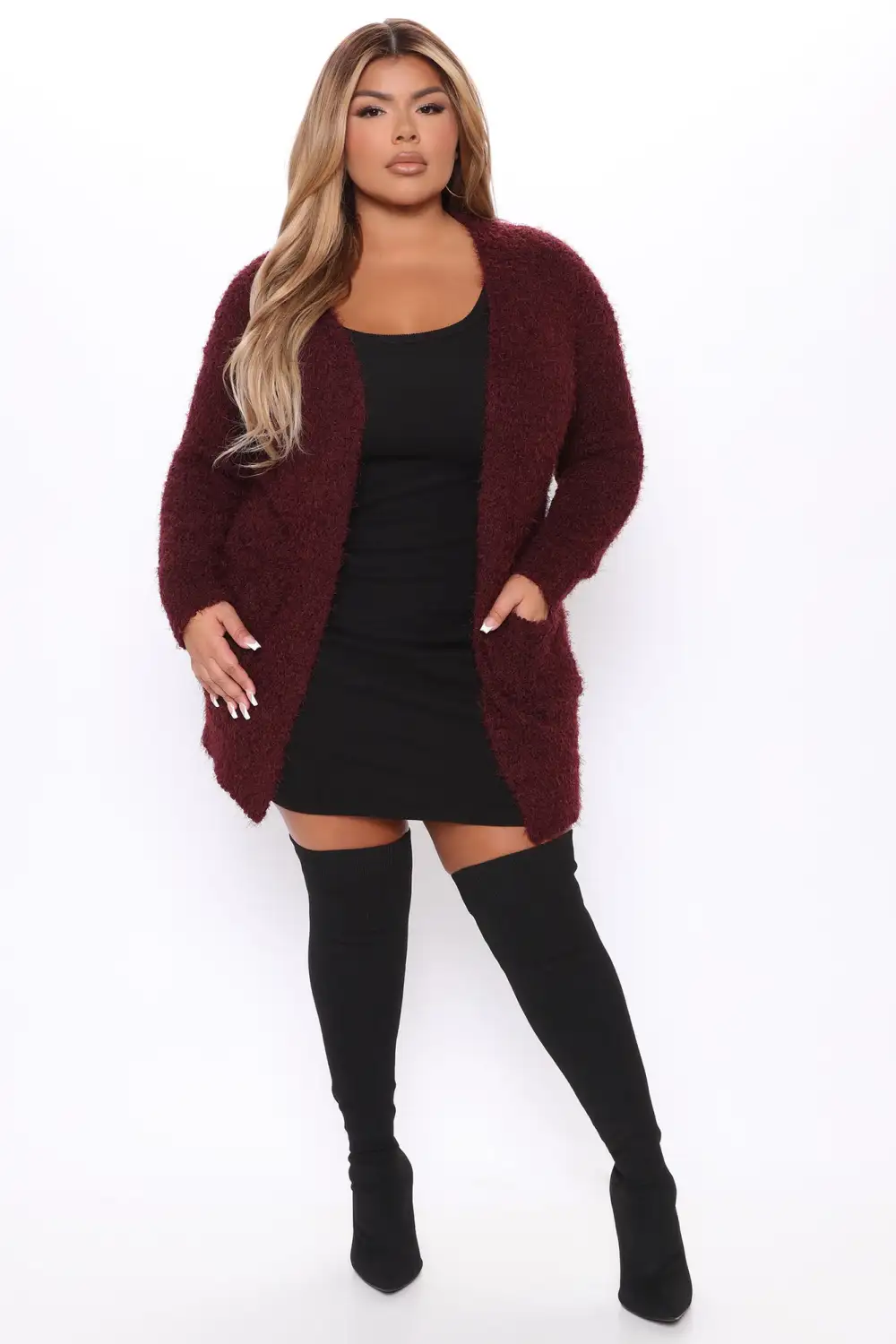 Never A Dull Moment Cardigan - Wine