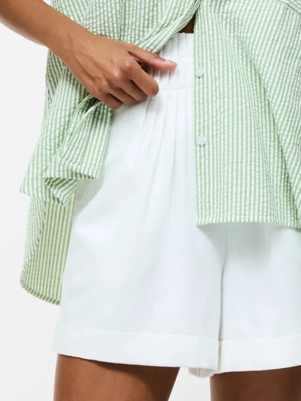 Versatile Casual Holiday Style Solid Color Loose Shorts