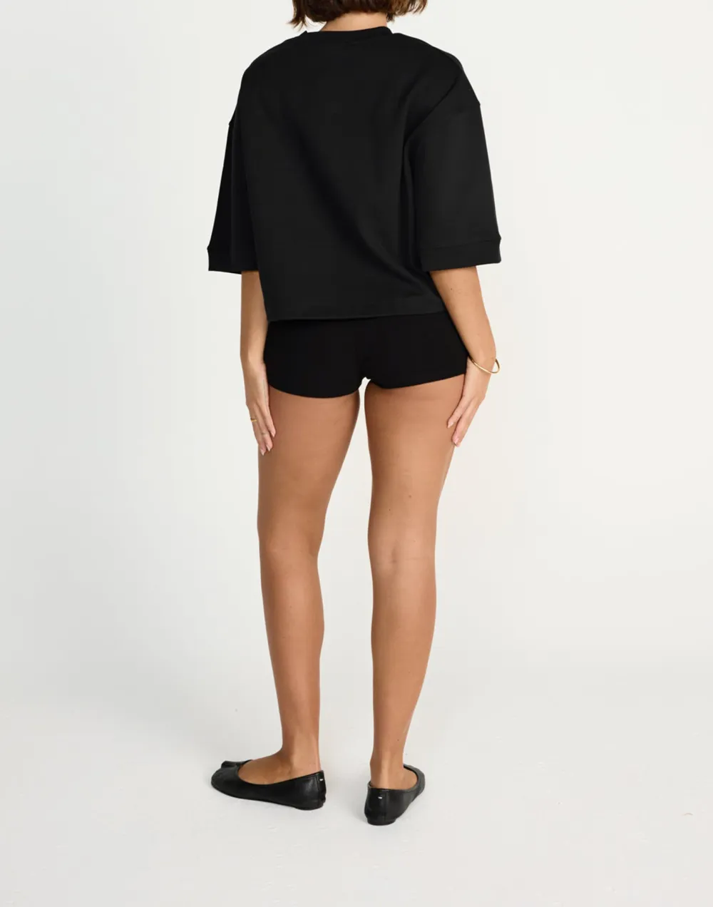 Solid Color Basic Loose Short Sleeves