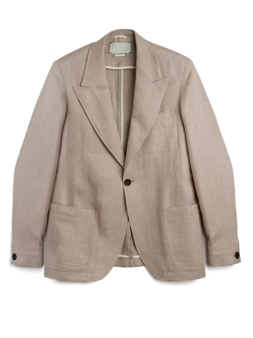 Pink Casual Style Lapel Linen Blazers