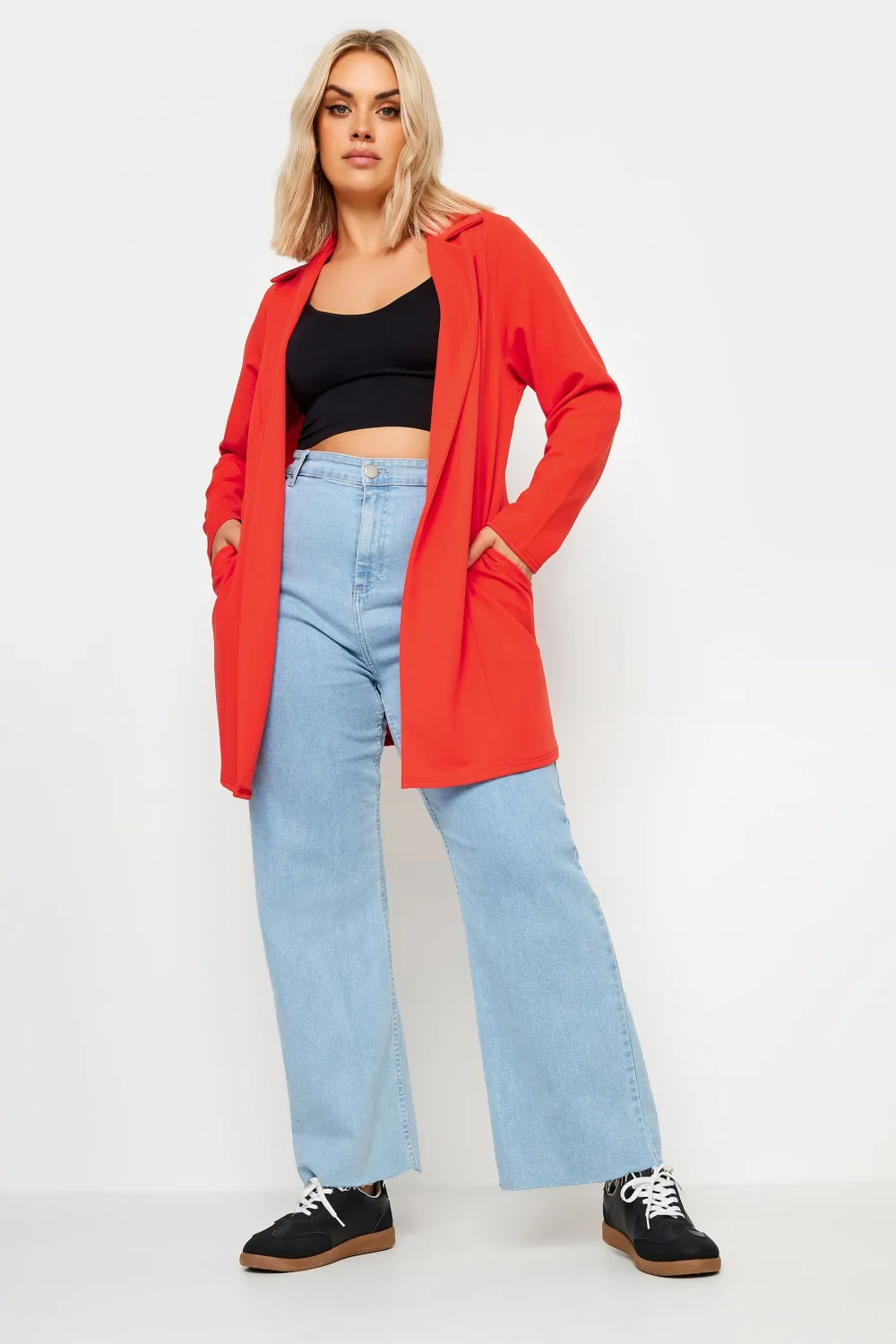 YOURS Curve Hot Pink Longline Blazer