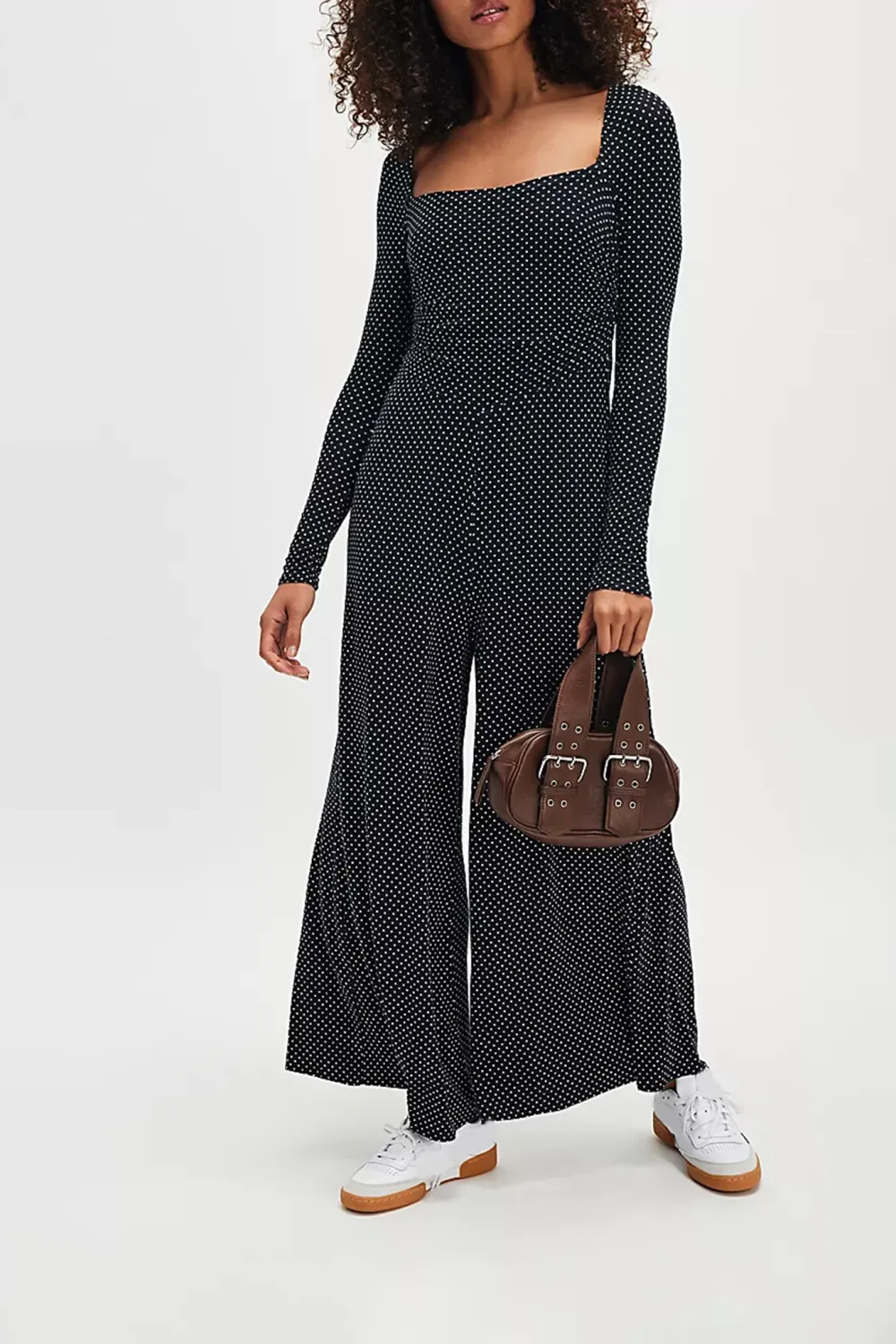 Long Sleeve Wide Leg Jumpsuit