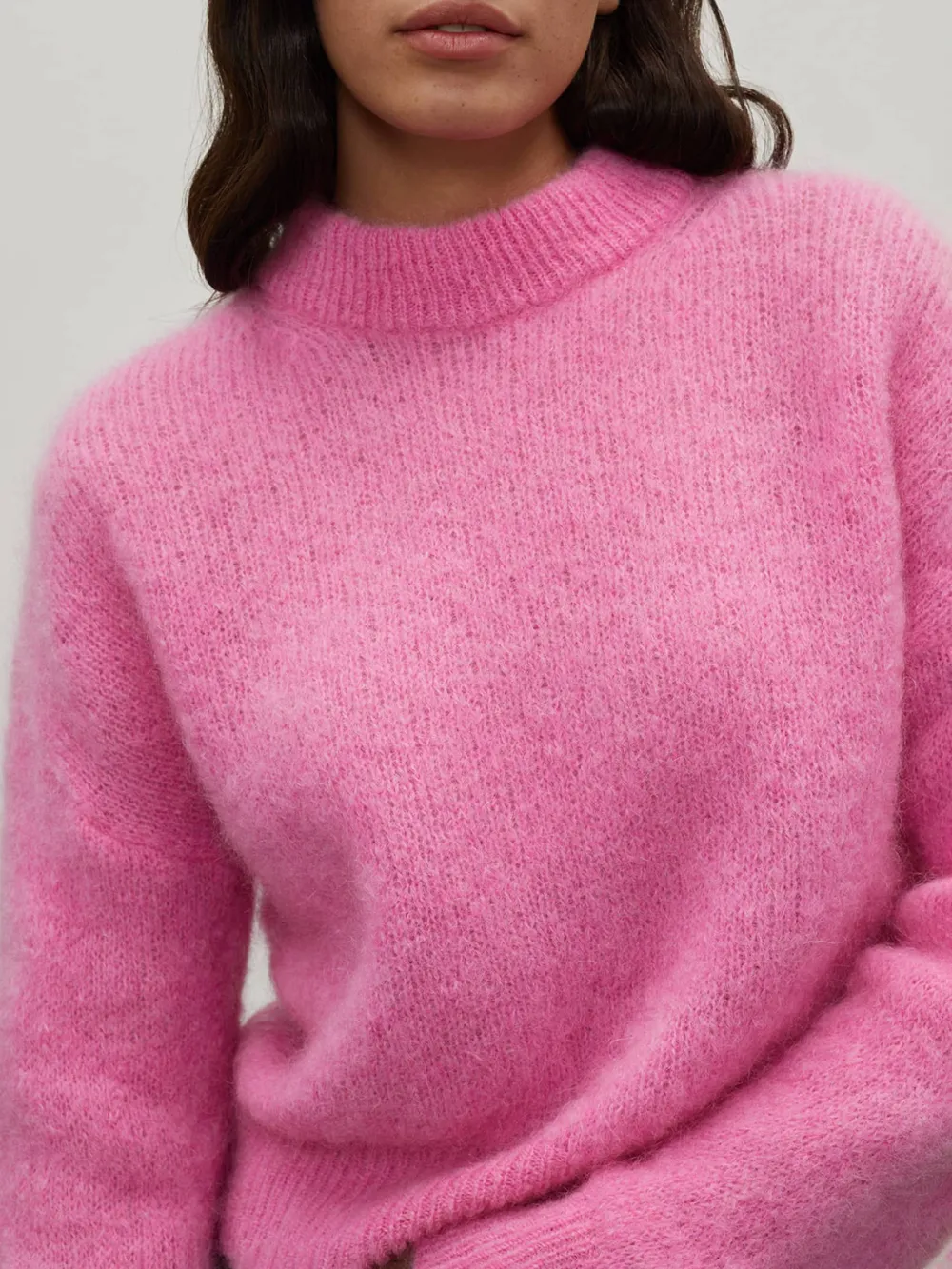 Casual Style Sweater Rose Pink