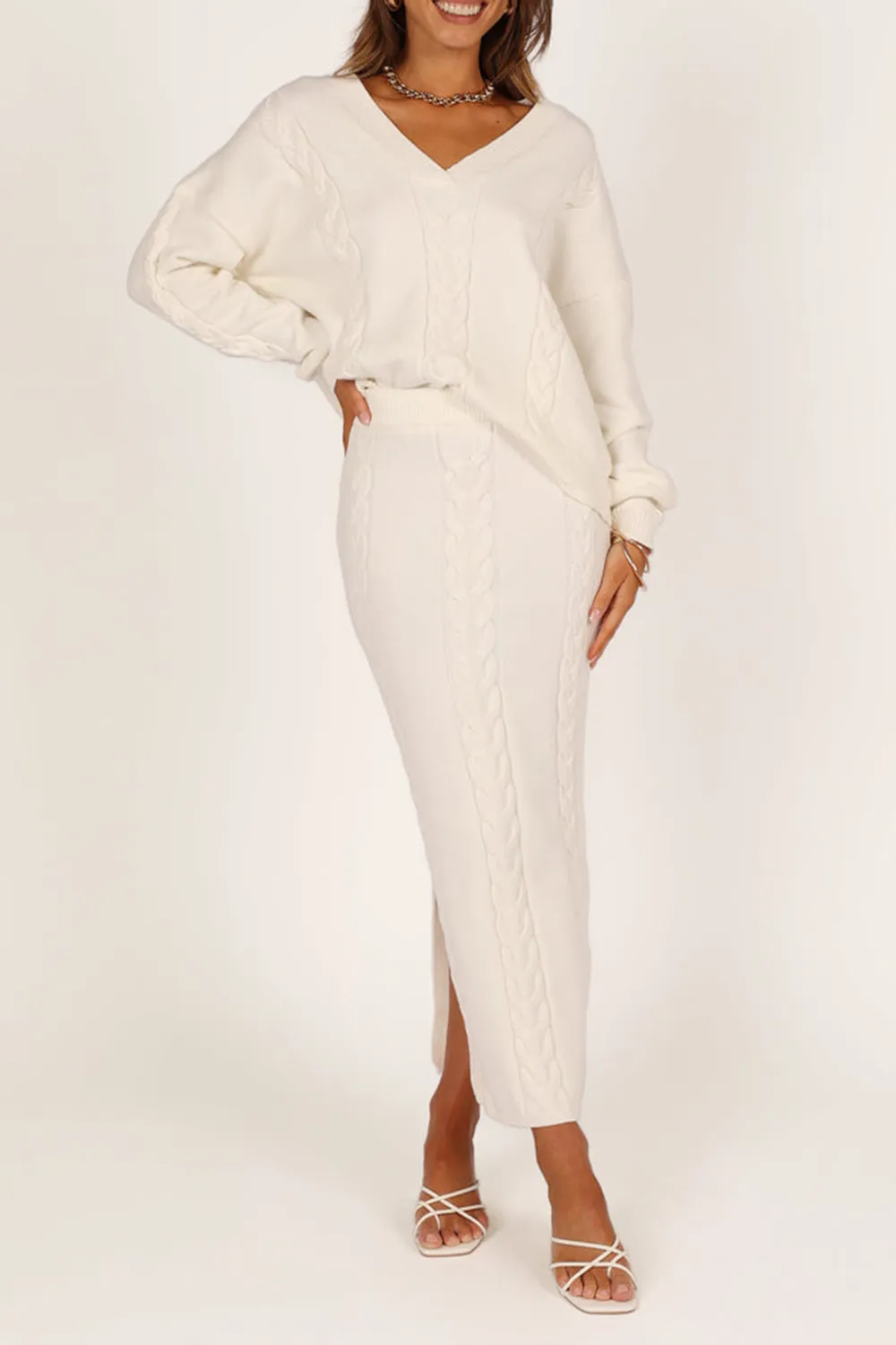 CASUAL MIDI STRIPED COTTON SKIRT