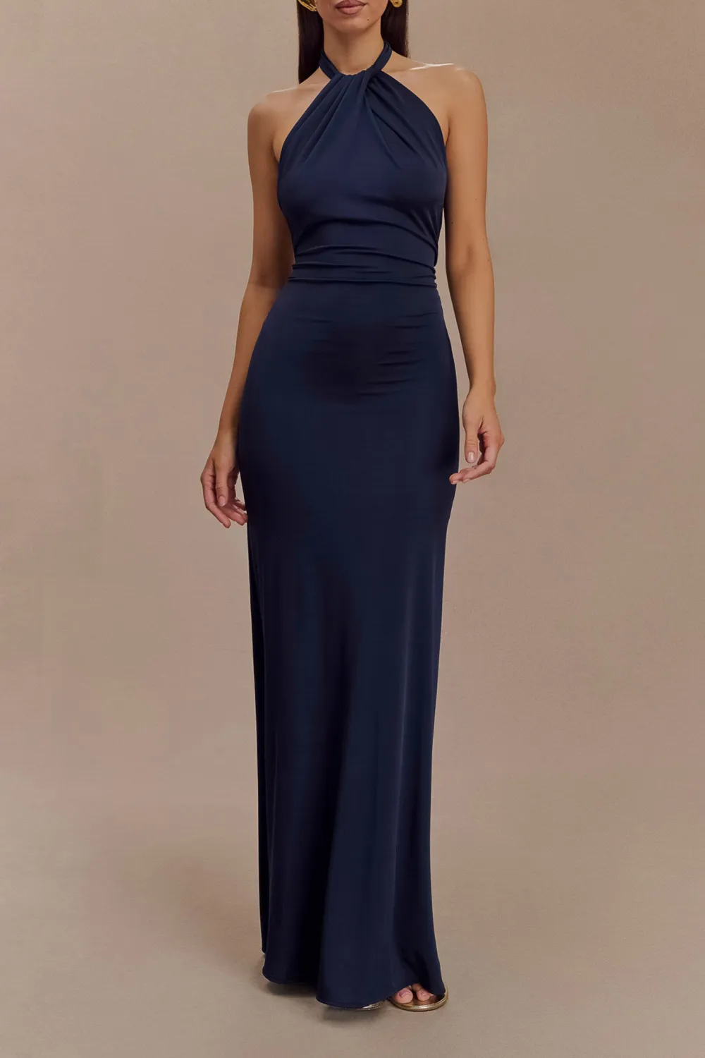 Slinky Halter Maxi Dress