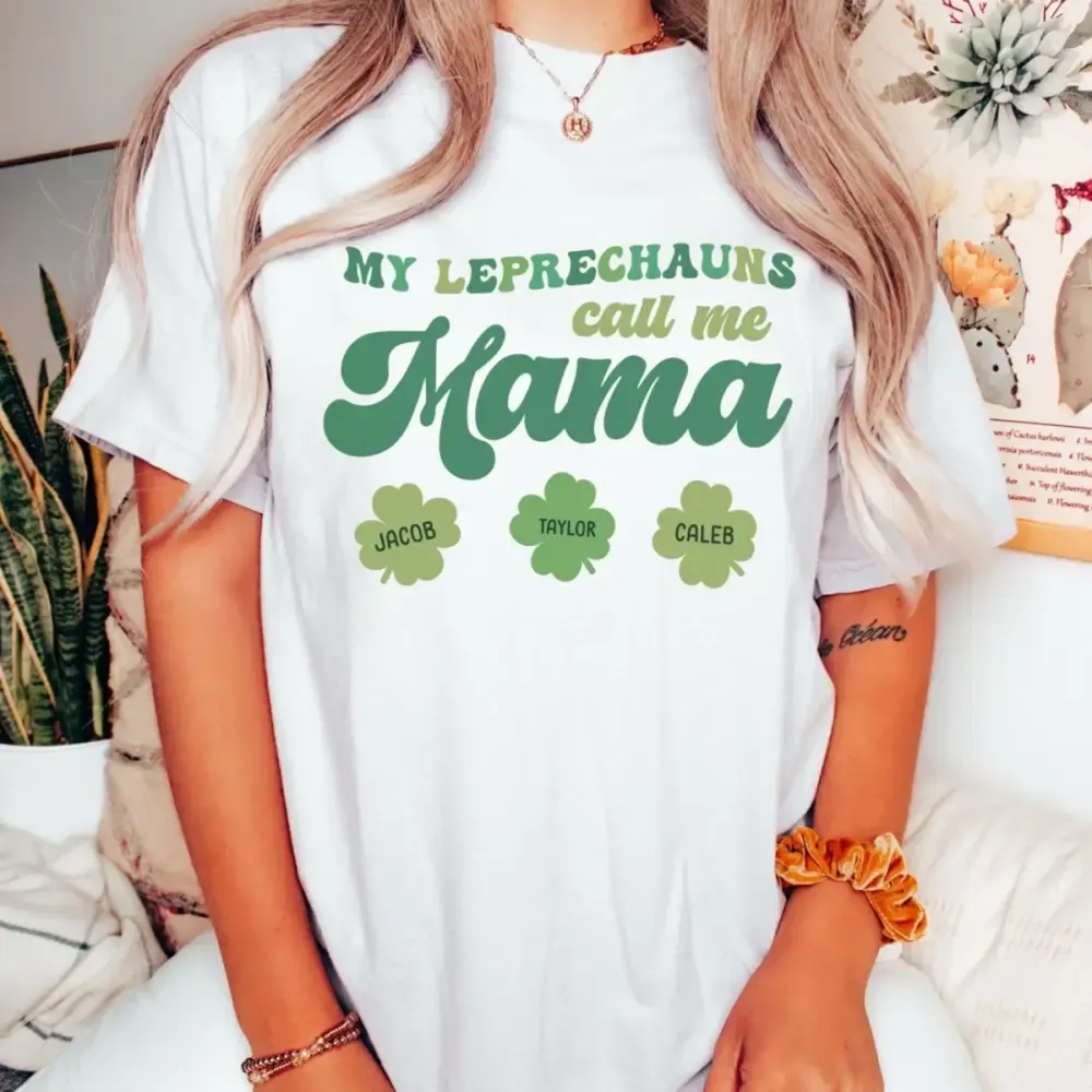 Personalized My Leprechauns Call Me Mama T-Shirt
