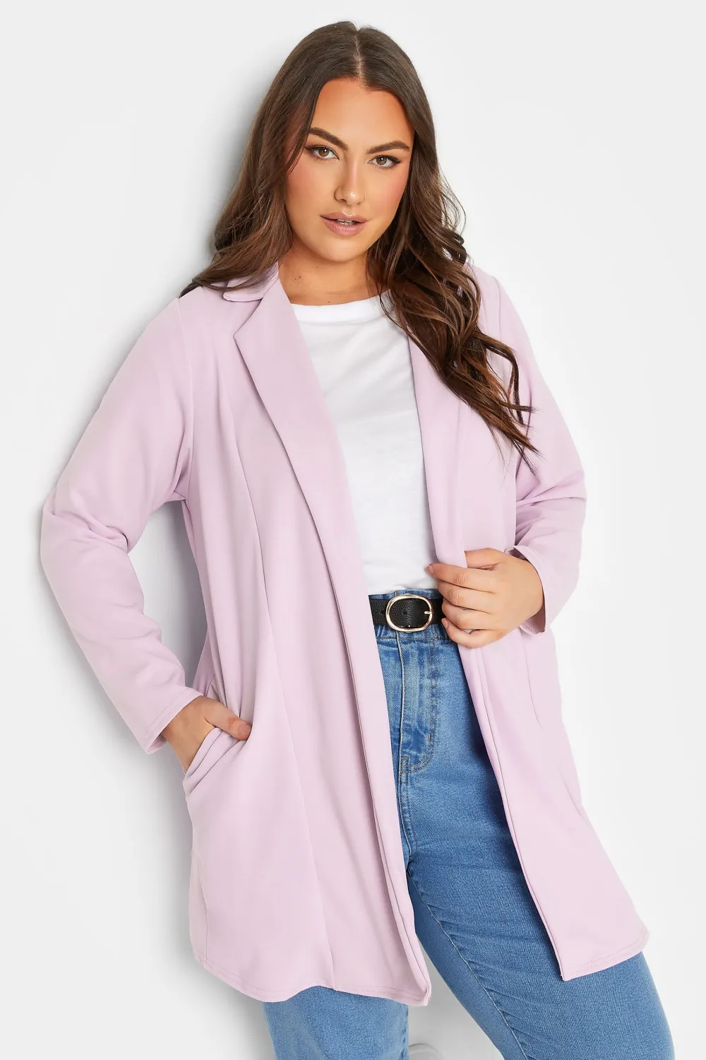 YOURS Curve Hot Pink Longline Blazer