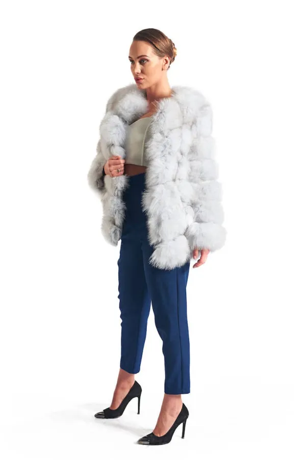 Blue Fox Fur Coat Women’s