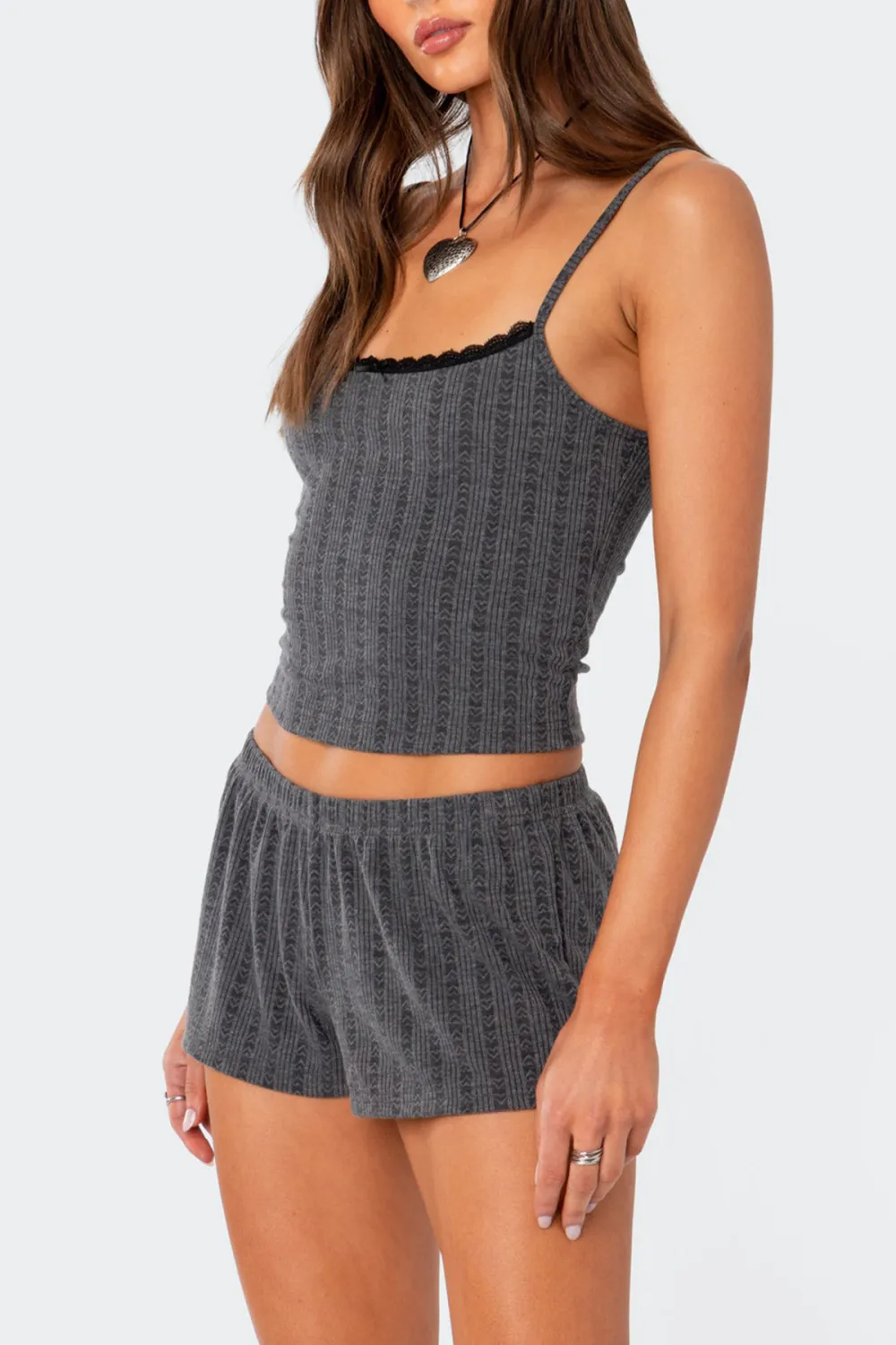 Pointelle Lace Tank Top