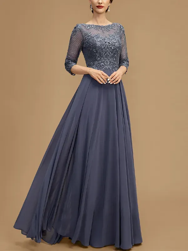 Lace Solid Color Maxi Dress