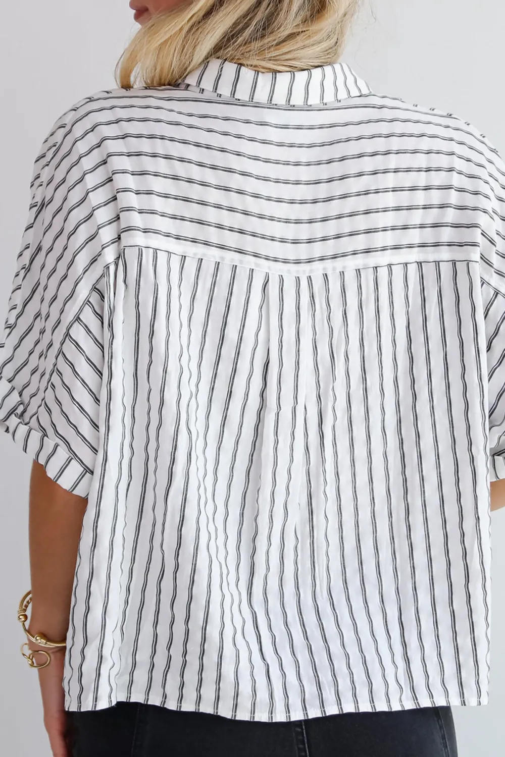 Ultra Darling White Striped Blouse