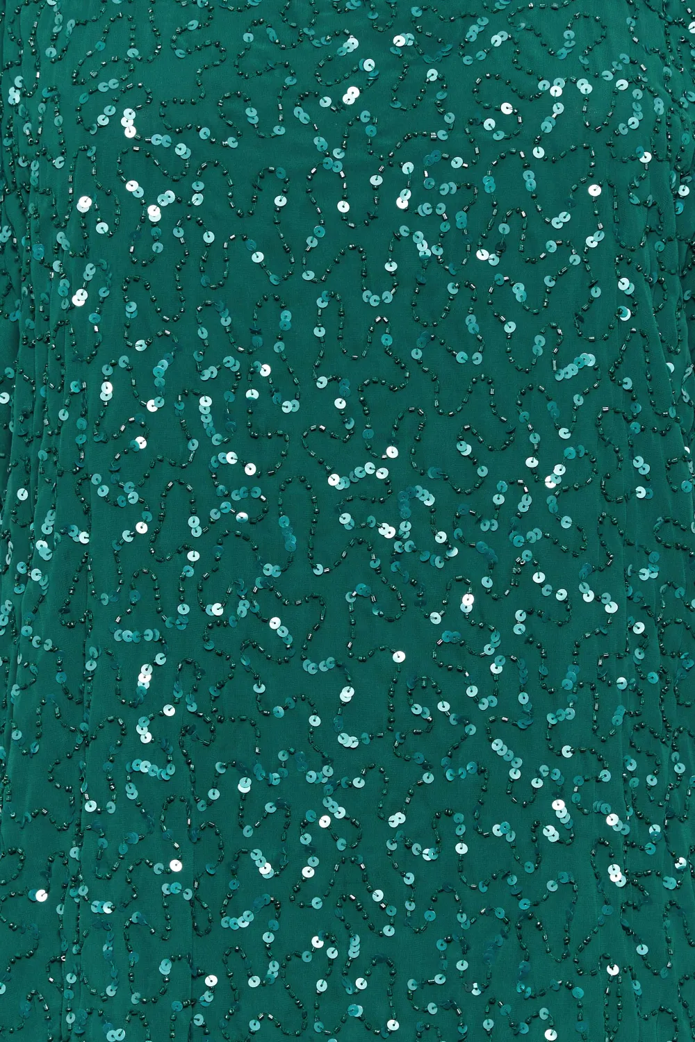 LUXE Curve Light Blue Sequin Hand Embellished Cape Dress